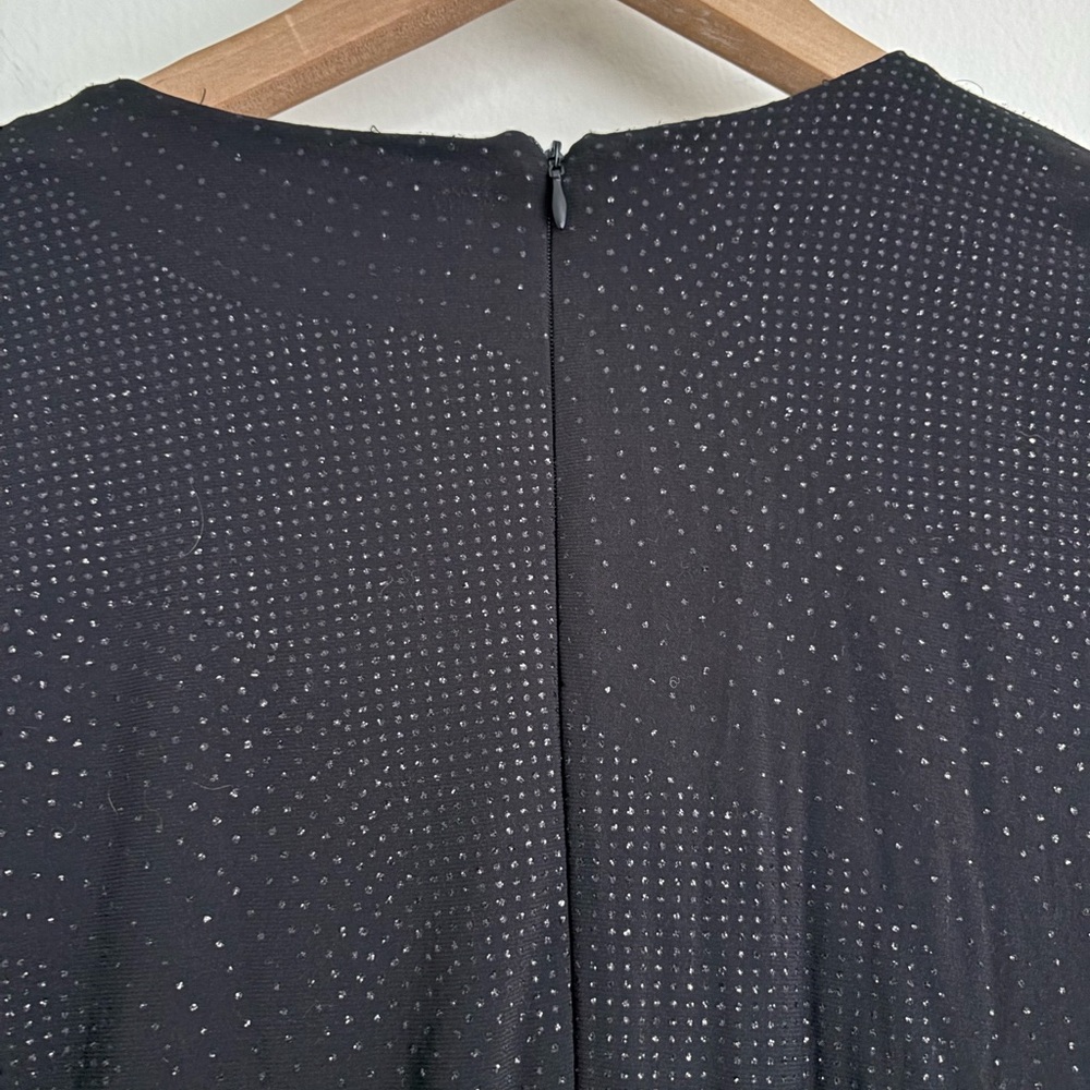 Elegant SHIMMER Black Long Sleeve Calvin Klein Dress